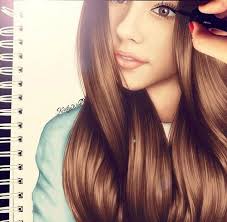 The Girl With The Brown Hair Hair Art How To Draw Hair Kristina Webb