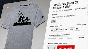 under armour yanks iwo jima shirt after uproar