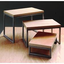 Riser Displays With Matte Silver Frame Display Risers Table Top Display Coffee Table