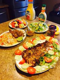 Salmon Somali Rice And Veggies Halal Recipes African Food Somali Recipe