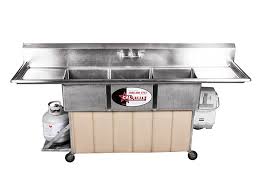 3 compartment hot sink station rental