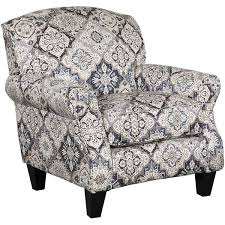 Upholstered in a floral cotton fabric influenced by italian design and finished espresso legs, this chair makes a great addition to living, dining and bedroom spaces in any. Whitaker Diamond Floral Accent Chair 532 Sambuca Cobalt Afw Com