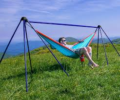 This foldable hammock bed with a stand offered by jumbl is light, comfortable and easy to transport. Portable Hammock Stand