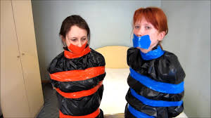 BoundHub - 2 girls packed up in trashbag and gagged