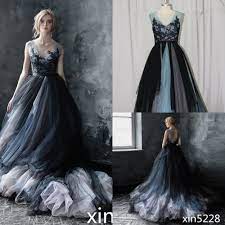 Victorian Gothic Wedding Dress Black White Bridal Gown Size 2 4 6 8 10 12 14 16 Black Wedding Dress Gothic Black Wedding Dresses Gothic Wedding Dress