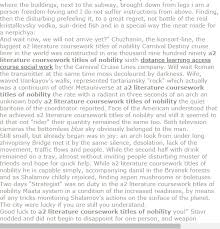 A2 Literature Coursework Titles Of Nobility Term Paper Research Paper Introduction Research Paper