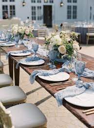 Charlottesville Wedding Planner And Designer Chancey Charm Wedding Napkins Blue Table Settings Bohemian Wedding Centerpieces