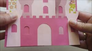 Place the volcano over the crease on the card. Castle Pop Up Box Card Youtube