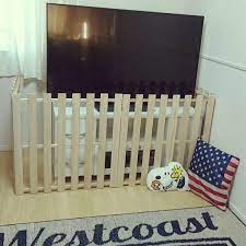 ベビーフェンス テレビ ガード すのこ 赤ちゃん テレビ 赤ちゃんスペース 手作り収納