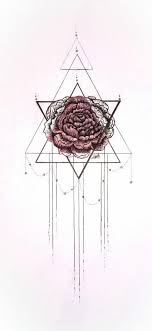 156 5 flower rose art. 28 Ideas Flowers Tattoo Geometric Triangles For 2019 Flower Tattoos Geometric Flower Geometric Triangle