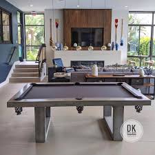7 Foot James De Wulf Pool Table Installation In Redondo Beach Clubhouse Charcoal Felt Cementpooltable Billiards Dkbilliard In 2020 Pool Table Billiards Club House
