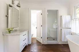 These powder rooms and master suites prove that the subway tile bathroom is here to. 75 Beautiful Subway Tile Dark Wood Floor Bathroom Pictures Ideas July 2021 Houzz