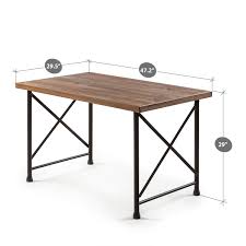 Amazon Com Zinus Industrial Style Dining Table Kitchen Dining Industrial Style Dining Table Solid Wood Dining Table Dining Table