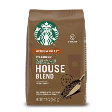 Starbucks Decaf House Blend Medium Roast Ground Coffee 12oz Starbucks Cocoa Coffee Packaging Coffee