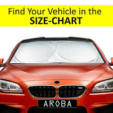 Details About Windshield Car Sun Shade Exact Fit Most Size Chart For Cars Suv Trucks Minivans