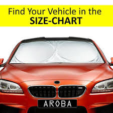 details about windshield car sun shade exact fit most size chart for cars suv trucks minivans