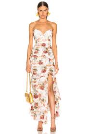 Nicholas Floral Drawstring Dress In White Fwrd Drawstring Dresses Everyday Dresses Lace White Dress