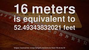 In this case we should multiply 16 feet by 0.3048 to get the equivalent result in meters: 16 M To Ft How Long Is 16 Meters In Feet Convert
