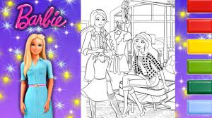 Barbie dreamhouse adventures dolls inspire storytelling fun! Coloring Barbie Dreamhouse Adventures Coloring Page Glitter Coloring Barbie Dresses Youtube