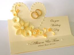 Handmade Paper Quilled Wedding Day Congratulations Card Add Any Names And Date Wedding Card Diy Wedding Cards Handmade Paper Crafts