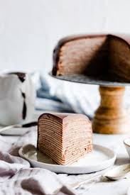 Chocolate Crepe Cake Recipe In 2020 Chocolate Crepes Crepe Cake Cupcake Cakes