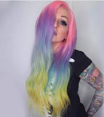 Dolago Colorful Wig Rainbow Colored Straight Lace Frontal Wig Brazilian Transparent 3 Tone Color With 130 Density Pre Plucked With Baby Hair Dolago Com