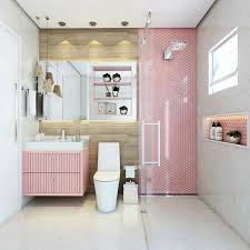 To Encantada Com Esse Banheiro Todo No Rosa Com O Aconchego Do Revestimento Amadeirado A Composicao Perfeita Revestimento Amadeirado Banheiro Grande Banheiro