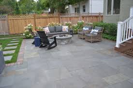 New england fieldstone fire pit with. Maintenance Free Deck Bluestone Patio Natural Stone Fire Pit Northbrook Decks Pergolas Stone Paver Patios