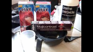 Garnier nutrisse ultra color nourishing permanent hair color cream, r3 light intense auburn (pack of 2) red hair dye. How I Dye My Hair Red Youtube