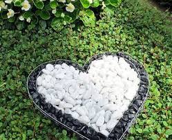 Heart Gitter Kies Jewelry Grabschmuck Grabschale Grab Stein Liebe Stern Deco Grave Decorations Pet Memorial Garden Memorial Garden