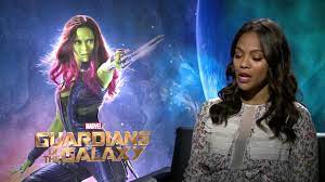 Even if gamora (zoe saldana) did not stay with the rest of his companions at the end of avengers: Zoe Saldana On Making Gamora Beautiful In Guardians Of The Galaxy Youtube