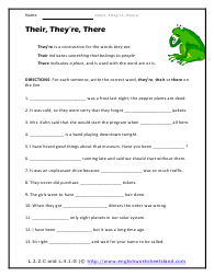 Here is a quick practice page i made for them. There They Re Their Worksheets