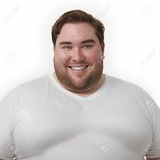 Retrato De Un Hombre Gordo Sonriente, Aislado Sobre Fondo Blanco. Imagen y  Fotografía Gratis 198364364.