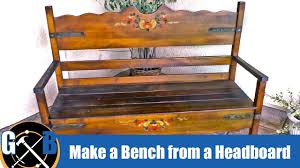 Once it's built should it be trimmed with baseboard to match the room, painted or pull out the bench and lay it on its back. Make A Bench From A Vintage Headboard And Other Upcycled Materials How To Youtube