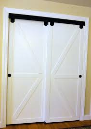 Diy Faux Barn Doors On A Sliding Bypass Closet Door 02 Featured On Remodelaholic Edit Old Closet Doors Bedroom Closet Doors Closet Door Makeover