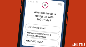 Then you'd answer some trivia questions. Hq Trivia Is On The Brink Of Losing At Its Own Game As Its Audience Continues To Shrink
