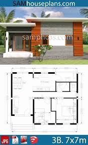 9 Bedroom House Plans Beautiful House Plans 9x7m With 2 Bedrooms Sam House Plans In 2020 Bungalow House Design House Plans Contemporary House Plans