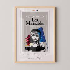 Les Miserables Book Cover Poster | Victor Hugo, Les Miserables Poster, Les  Miserables Print, Book Posters, Book Art, Canvas Wall Art - Etsy