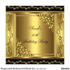 Black And Gold Card Elegant 30th Birthday Gold Black Gold Floral 3 Card Elegant 30th Birthday Gold Black Gold Fl Floral Invitation 50th Birthday Invitations Elegant Birthday Party