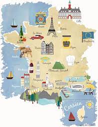 Map Of France For Kids Cities Of France Map | France Map, Illustrated Map, Paris Travel
