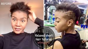 How to use a flat iron on mens short hair. Relaxed Short Hair Tutorial How I Style My Hair Youtube