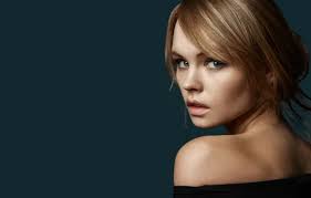 Wallpaper look, girl, face, background, hair, portrait, shoulders, Gregory  Levin for mobile and desktop, section девушки, resolution 1920x1280