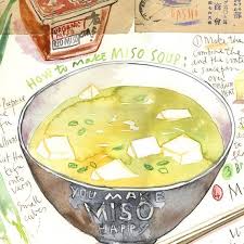 Miso Soup Recipe Print Japanese Food Poster Asian Kitchen Etsy Miso Soup Miso Soup Recipe Soup Recipes