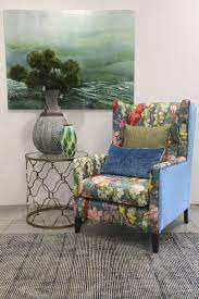 Custom Made Kennedy Chair Featuring A Tropical Bird Themed Fabric Furniture Occasional Furniture Chair