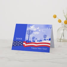 Happy New Year Patriotic Design Cards Zazzle Com New Year Greeting Cards Holiday Design Card Cards
