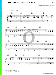 Calls between totalk are free Something To Talk About Sheet Music Piano Voice Guitar Pdf Download Streaming Oktav