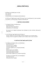 Ein unfallbericht wird beispielsweise für die versicherung oder die polizei geschrieben. Verkehrsunfall Unfallprotokoll Fur Das Handschuhfach Smartlaw