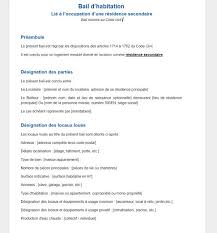 Contrat De Location Saisonniere Bail En Residence Secondaire