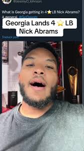 Georgia Bulldogs Secure 4⭐️ LB Nick Abrams Commitment