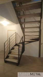 Escalier Double Quart Tournant Fabriques Sur Mesure Et Pas Cher En 2020 Escalier Escaliers Metal Escalier Deux Quart Tournant